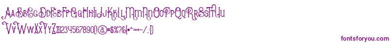 BurenoRegular Font – Purple Fonts on White Background