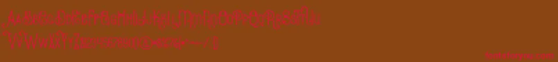 BurenoRegular Font – Red Fonts on Brown Background