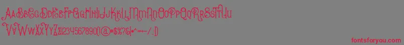 BurenoRegular Font – Red Fonts on Gray Background