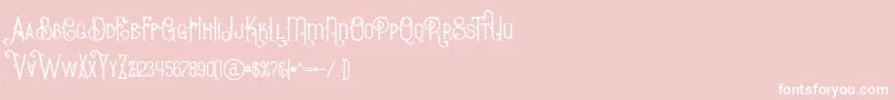 BurenoRegular Font – White Fonts on Pink Background