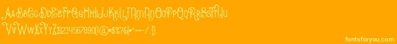 BurenoRegular Font – Yellow Fonts on Orange Background