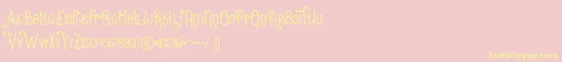BurenoRegular Font – Yellow Fonts on Pink Background