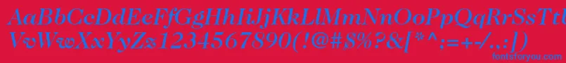 fuente Caslon224stdMediumitalic – Fuentes Azules Sobre Fondo Rojo