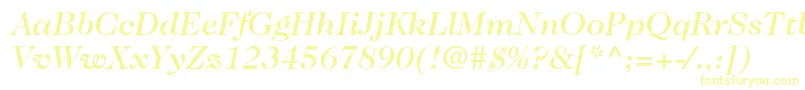 Caslon224stdMediumitalic-fontti – keltaiset fontit