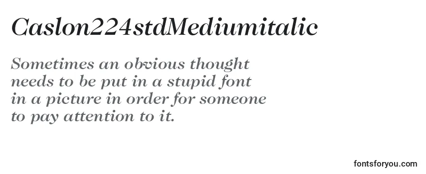 Review of the Caslon224stdMediumitalic Font