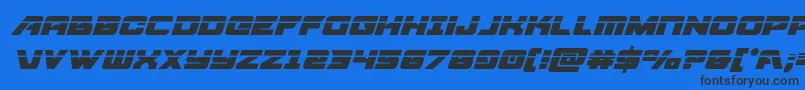 Aircruiserlaserital Font – Black Fonts on Blue Background