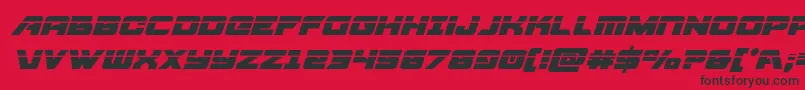 Aircruiserlaserital Font – Black Fonts on Red Background