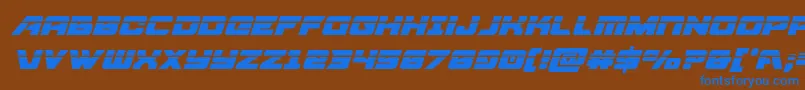 Aircruiserlaserital Font – Blue Fonts on Brown Background