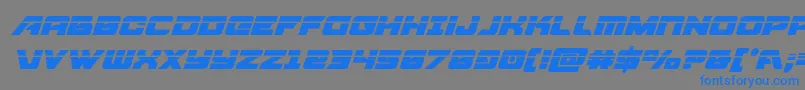 Aircruiserlaserital Font – Blue Fonts on Gray Background