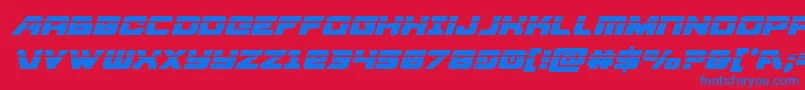 Aircruiserlaserital Font – Blue Fonts on Red Background