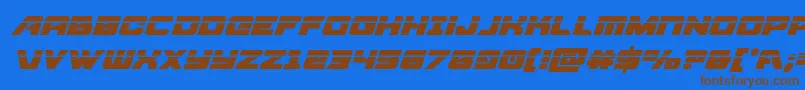 Aircruiserlaserital Font – Brown Fonts on Blue Background
