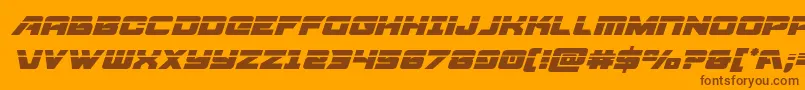 Aircruiserlaserital Font – Brown Fonts on Orange Background