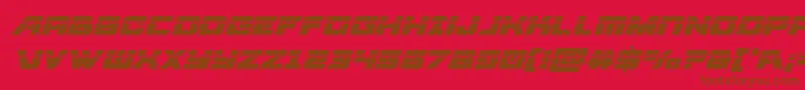 Aircruiserlaserital Font – Brown Fonts on Red Background