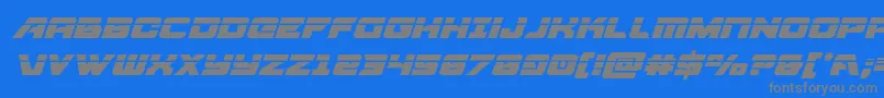 Aircruiserlaserital Font – Gray Fonts on Blue Background