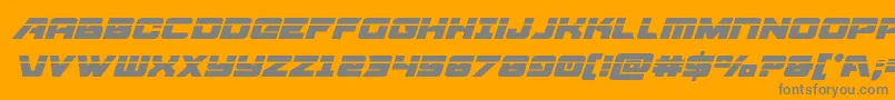 Aircruiserlaserital Font – Gray Fonts on Orange Background