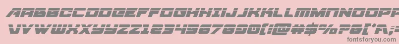 Aircruiserlaserital Font – Gray Fonts on Pink Background