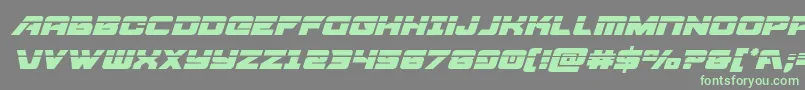 Aircruiserlaserital Font – Green Fonts on Gray Background