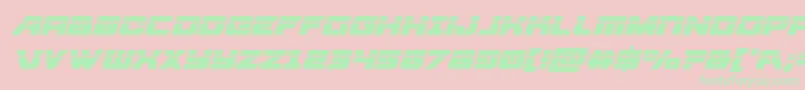 Aircruiserlaserital Font – Green Fonts on Pink Background