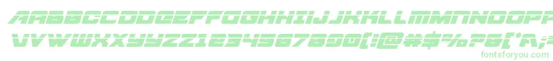 Aircruiserlaserital Font – Green Fonts on White Background