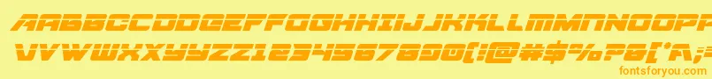 Aircruiserlaserital Font – Orange Fonts on Yellow Background