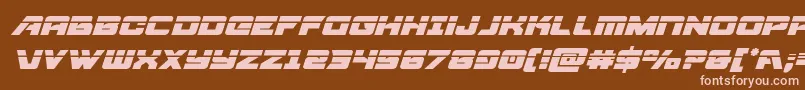 Aircruiserlaserital Font – Pink Fonts on Brown Background