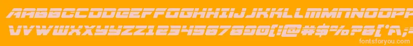 Aircruiserlaserital Font – Pink Fonts on Orange Background
