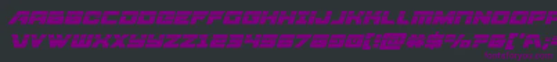 Aircruiserlaserital Font – Purple Fonts on Black Background