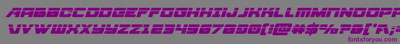 Aircruiserlaserital Font – Purple Fonts on Gray Background