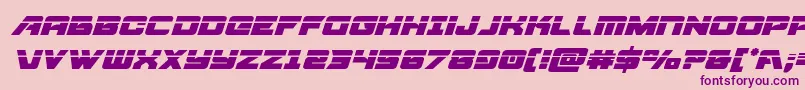 Aircruiserlaserital-Schriftart – Violette Schriften auf rosa Hintergrund