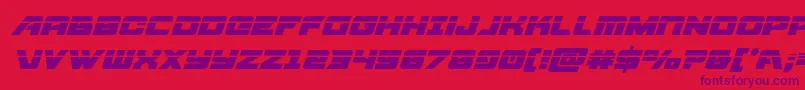 Aircruiserlaserital Font – Purple Fonts on Red Background