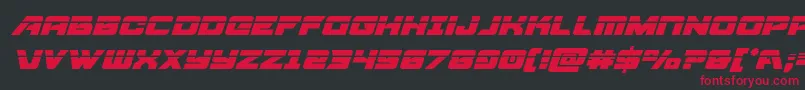 Aircruiserlaserital Font – Red Fonts on Black Background