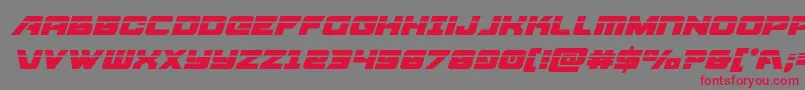 Aircruiserlaserital Font – Red Fonts on Gray Background