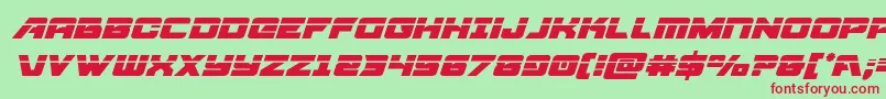 Aircruiserlaserital Font – Red Fonts on Green Background