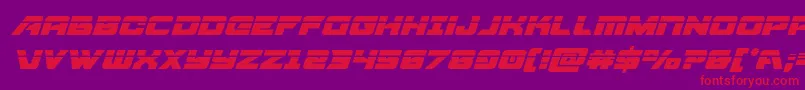 Aircruiserlaserital Font – Red Fonts on Purple Background