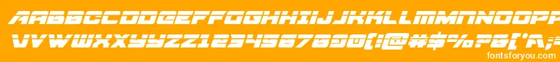 Aircruiserlaserital Font – White Fonts on Orange Background