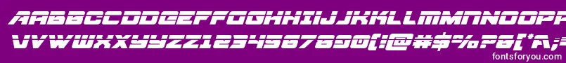 Aircruiserlaserital Font – White Fonts on Purple Background