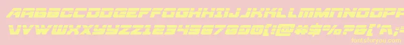 Aircruiserlaserital Font – Yellow Fonts on Pink Background