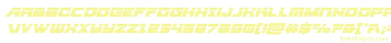 Aircruiserlaserital Font – Yellow Fonts on White Background