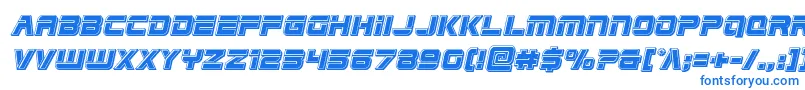 フォントEdgeracebevelital – 青いフォント