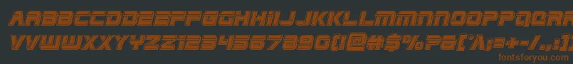 Edgeracebevelital-Schriftart – Braune Schriften auf schwarzem Hintergrund