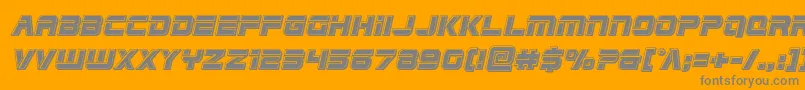 Edgeracebevelital-Schriftart – Graue Schriften auf orangefarbenem Hintergrund