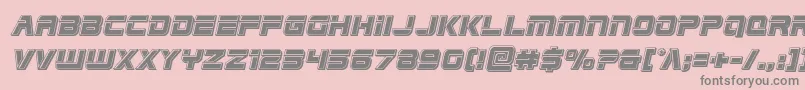 Edgeracebevelital Font – Gray Fonts on Pink Background