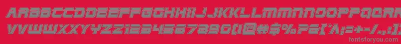 Edgeracebevelital Font – Gray Fonts on Red Background