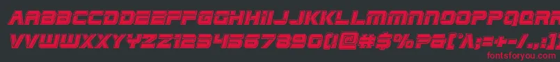 Edgeracebevelital Font – Red Fonts on Black Background