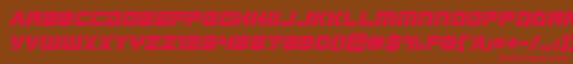 Edgeracebevelital Font – Red Fonts on Brown Background