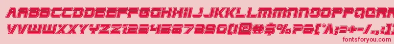 Edgeracebevelital-Schriftart – Rote Schriften auf rosa Hintergrund