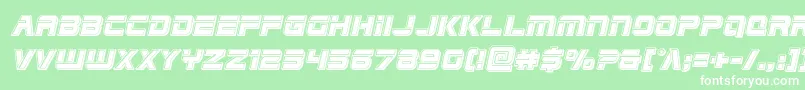 Edgeracebevelital Font – White Fonts on Green Background