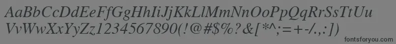 Weitere Informationen zur Nttmi-Schriftart Nttmi-Schriftart – Schwarze Schriften auf grauem Hintergrund