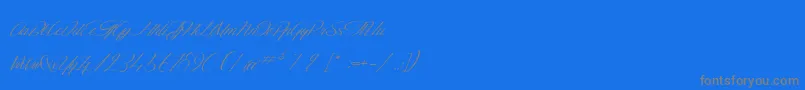 TheGoldenFlower-Schriftart – Graue Schriften auf blauem Hintergrund