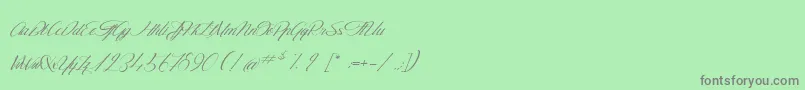 TheGoldenFlower-Schriftart – Graue Schriften auf grünem Hintergrund